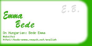 emma bede business card